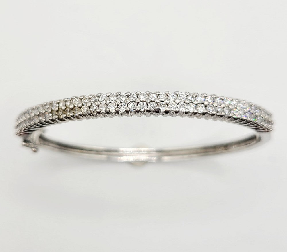 Silver CZ Bangle