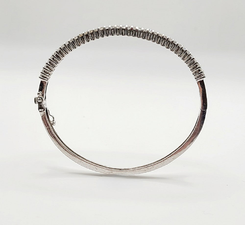 Silver CZ Bangle