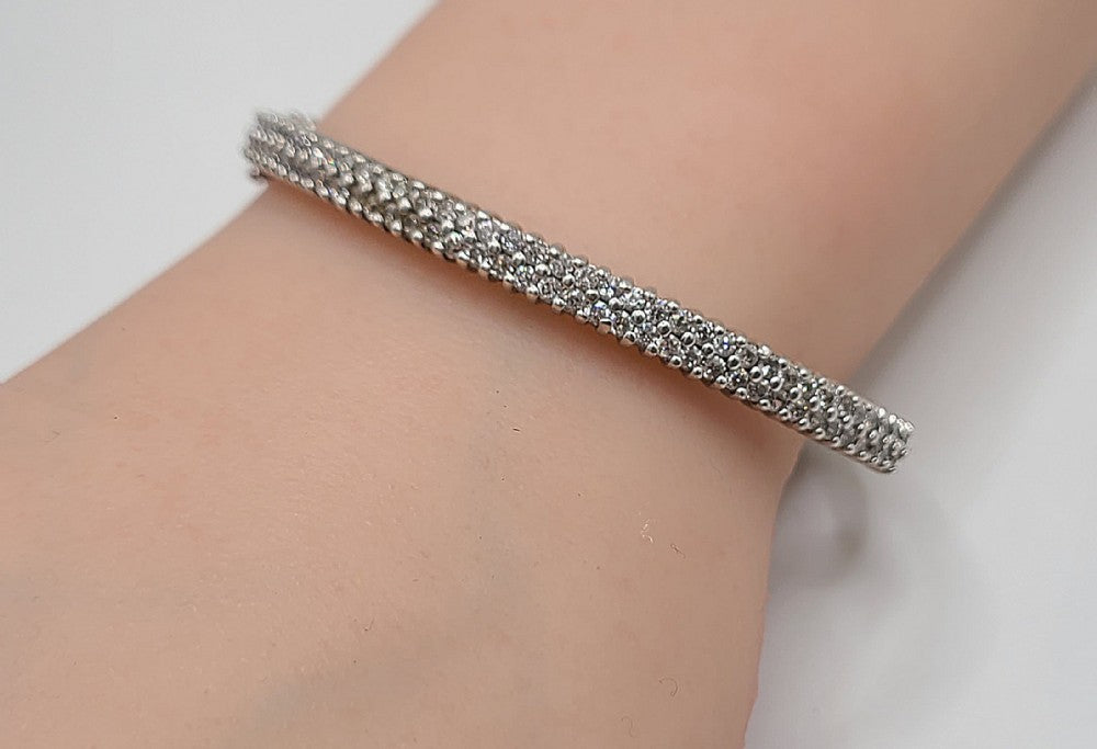Silver CZ Bangle