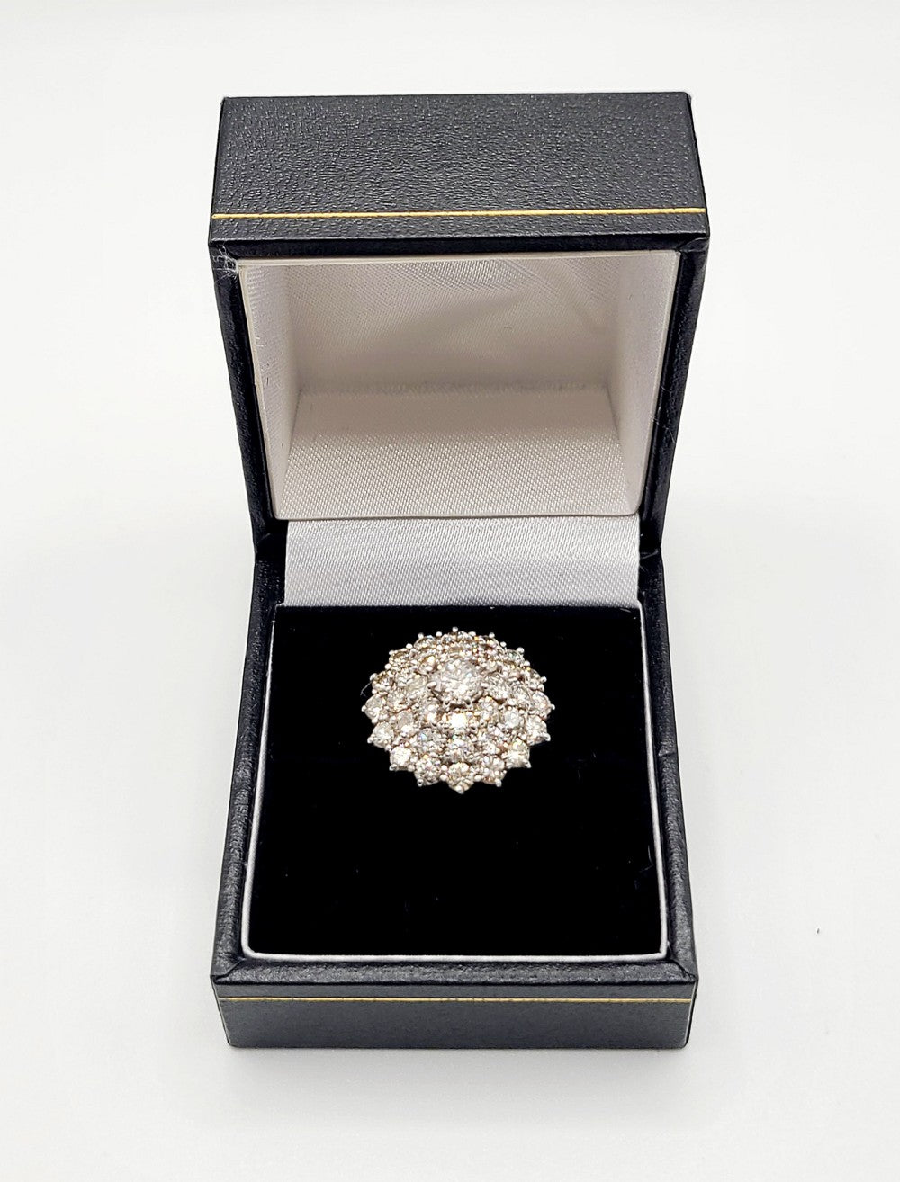Diamond Cluster 3.5ct 18ct White Gold Ring (N)