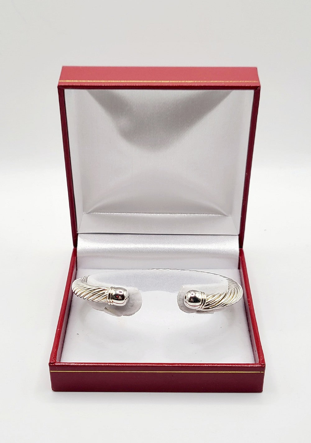 Silver Mordernist Torque Bangle