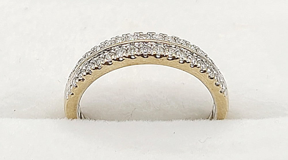 Diamond (0.27ct) 18ct Gold Cluster Ring (J)