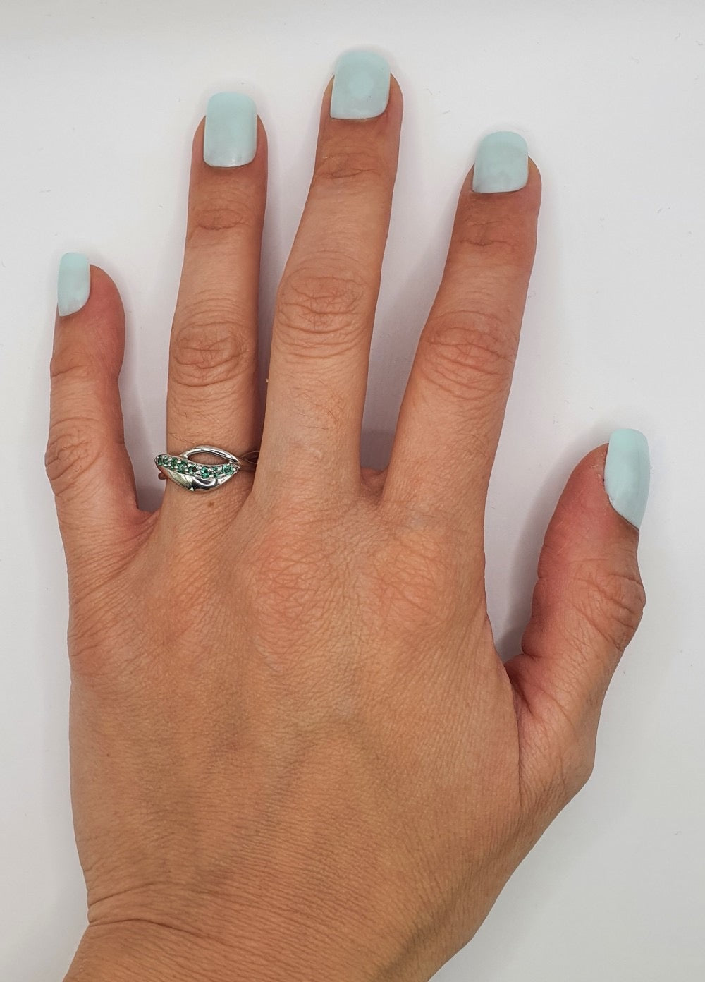 Emerald 0.29ct Sterling Silver Ring