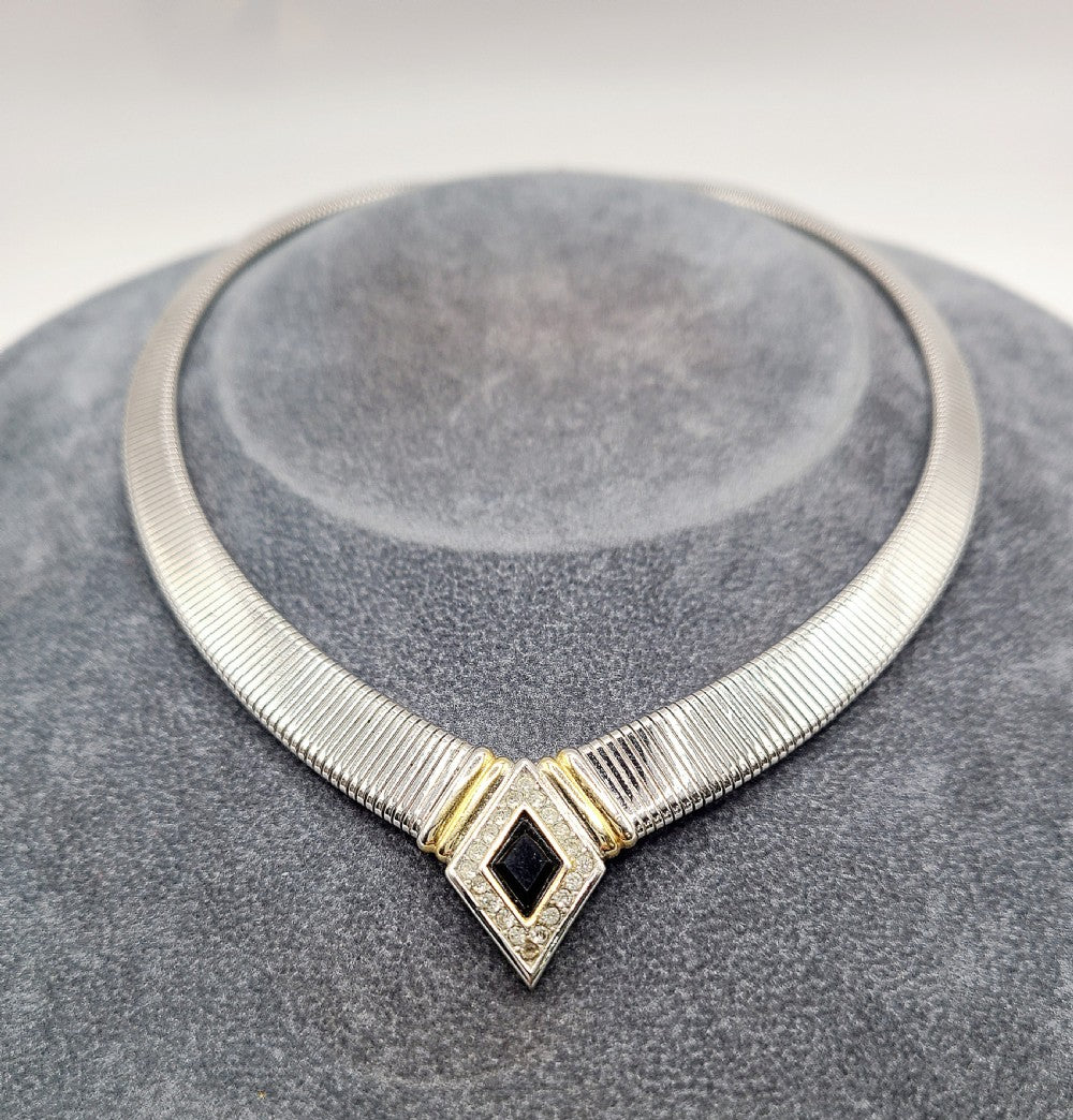 Dior Silver Plated Choker Necklace