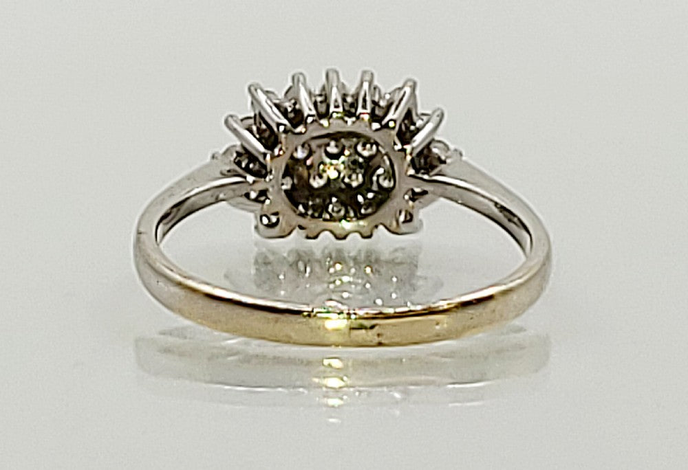 Diamond 0.5ct 9ct White Gold Cluster Ring (T)
