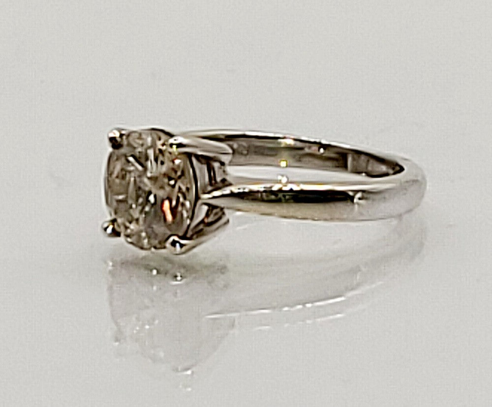 Fancy Coloured Diamond Solitaire (1.83ct) 18ct gold ring (J1/2)