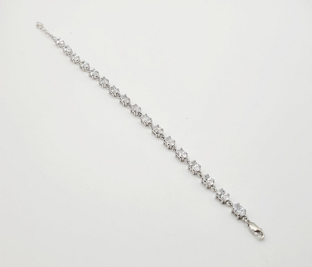 925 Sterling Silver CZ Bracelet