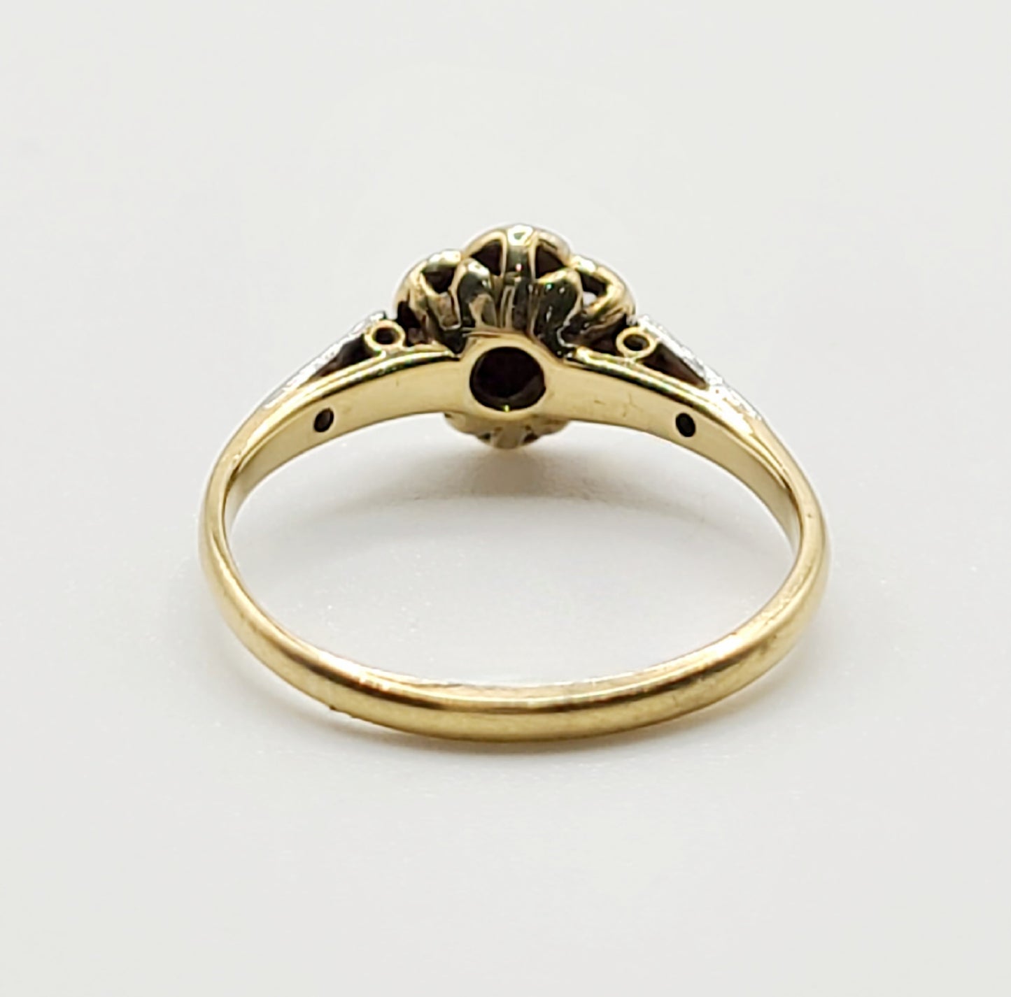 Art Deco Diamond Daisy 18ct Gold & Platinum Ring c1920s