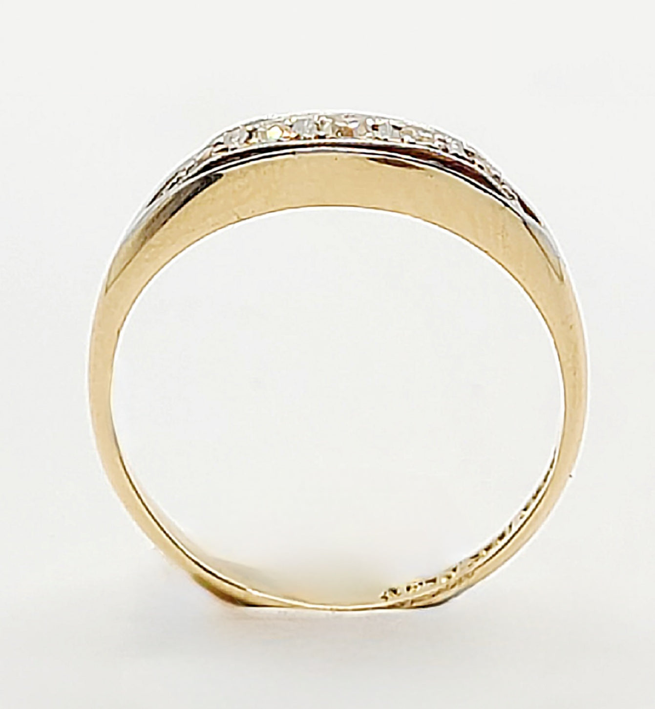 Art Deco 5 Stone Diamond Platinum & 18ct Gold Ring c1920s