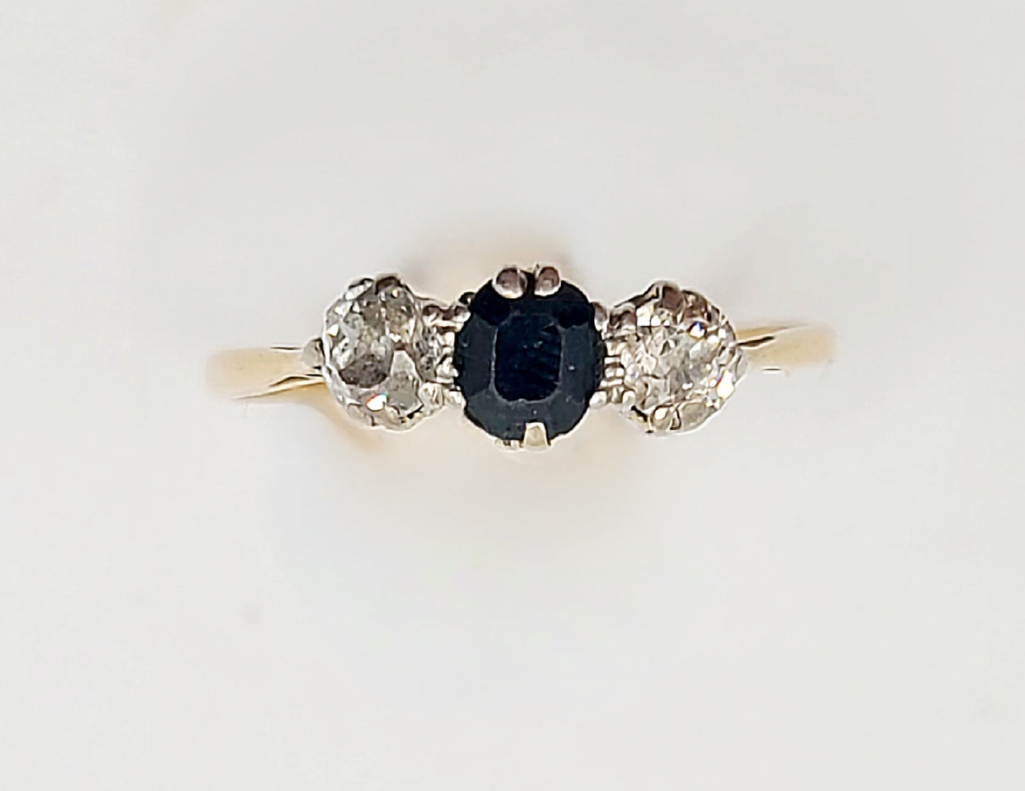 Art Deco Diamond & Sapphire 18ct Gold