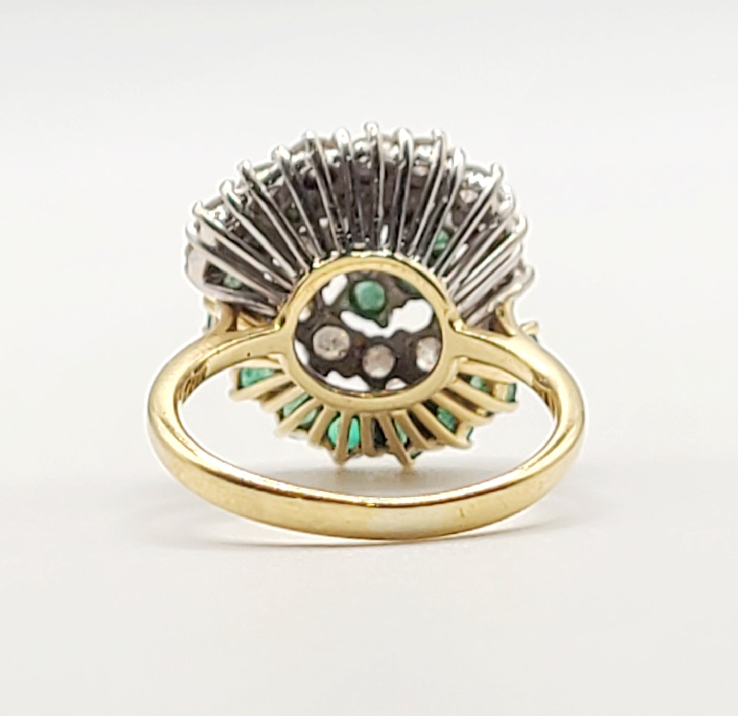 Emerald & Diamond (approx 2cts) ‘Infinity’ swirl 18ct Gold