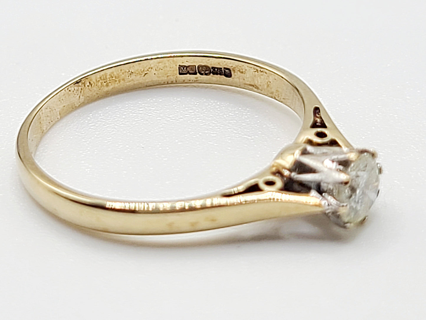18ct Diamond Solitaire Ring London pre 1975