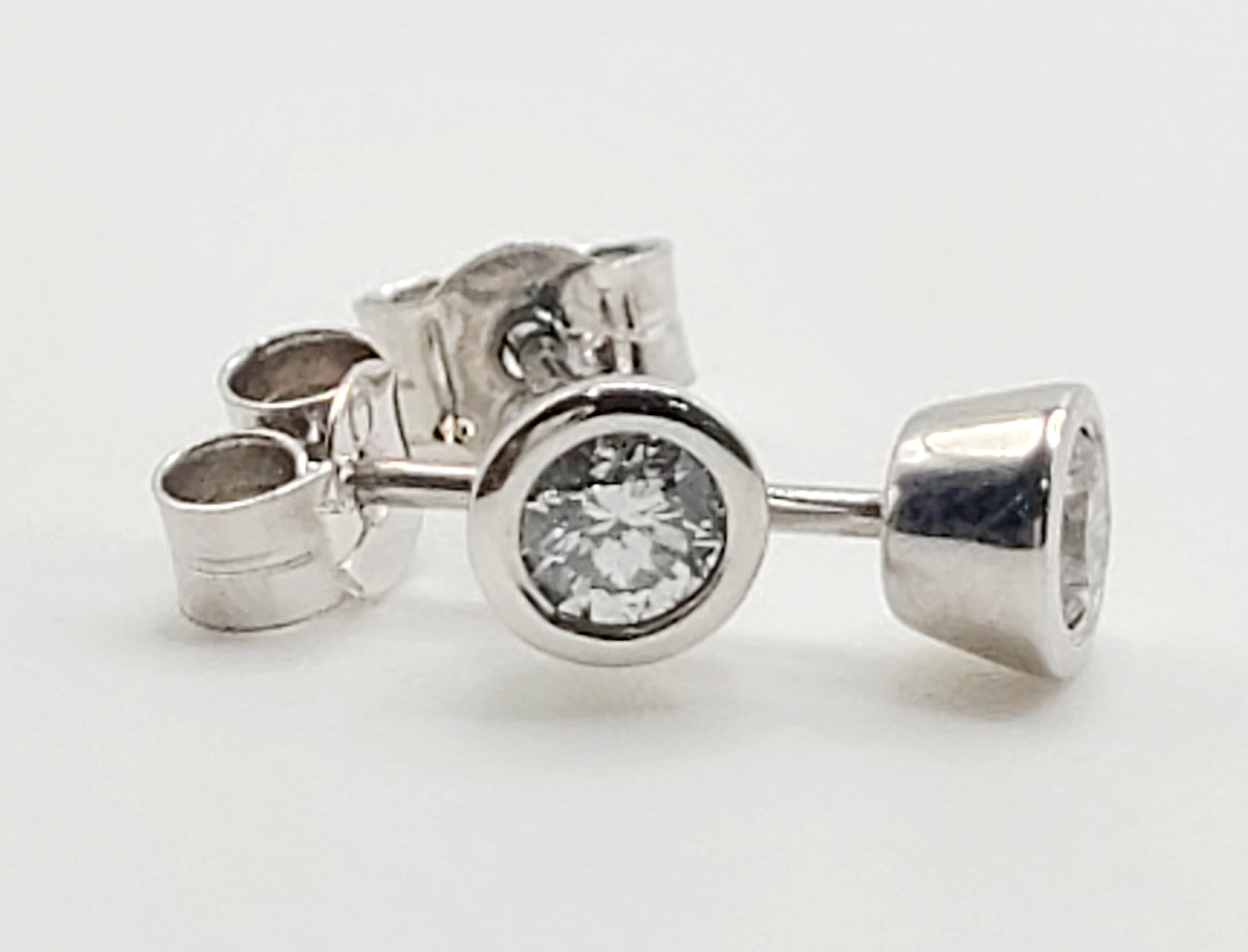 Diamond 18ct White Gold (Approx total 0.5ct) Stud Earrings