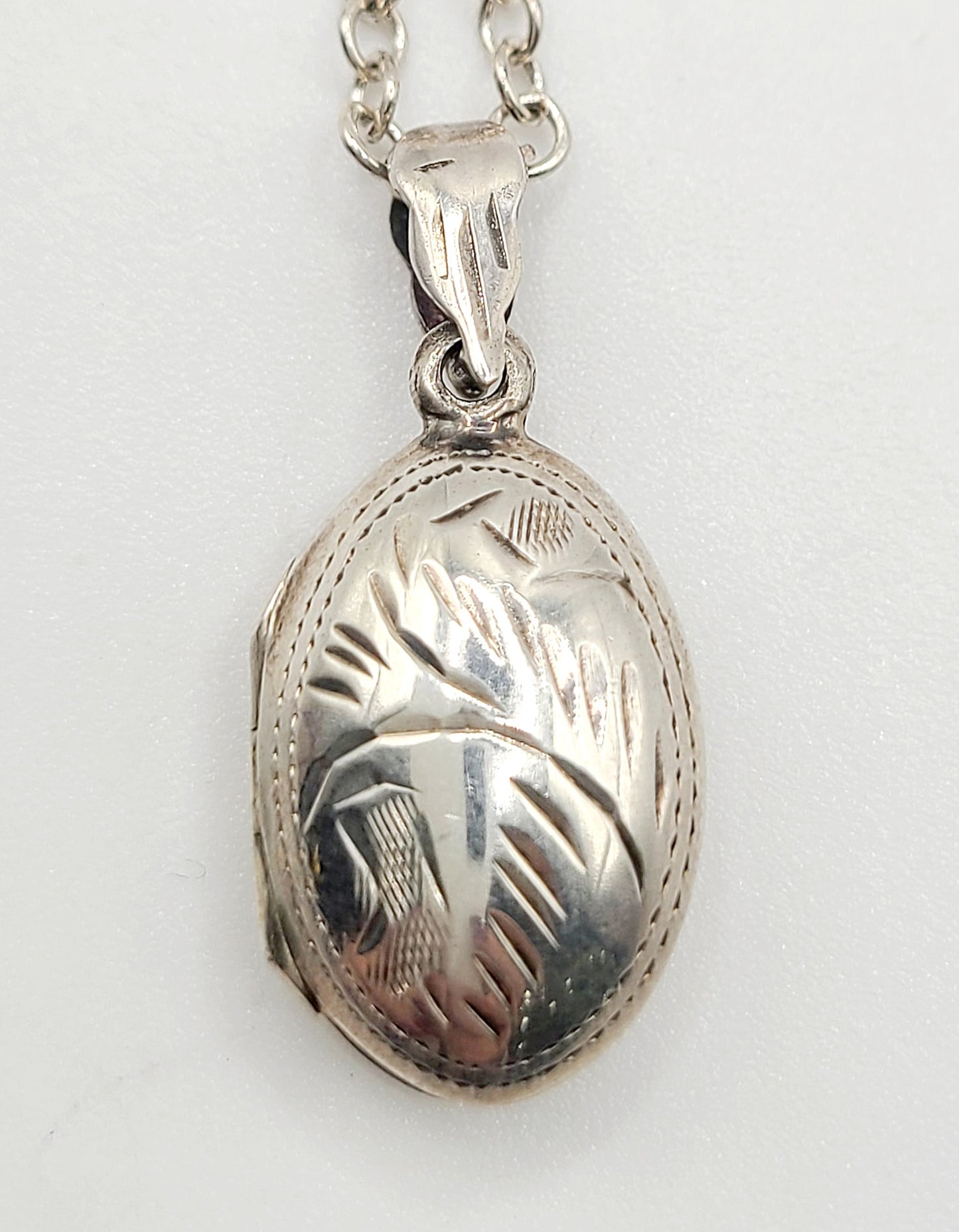 Vintage Silver Locket and Chain