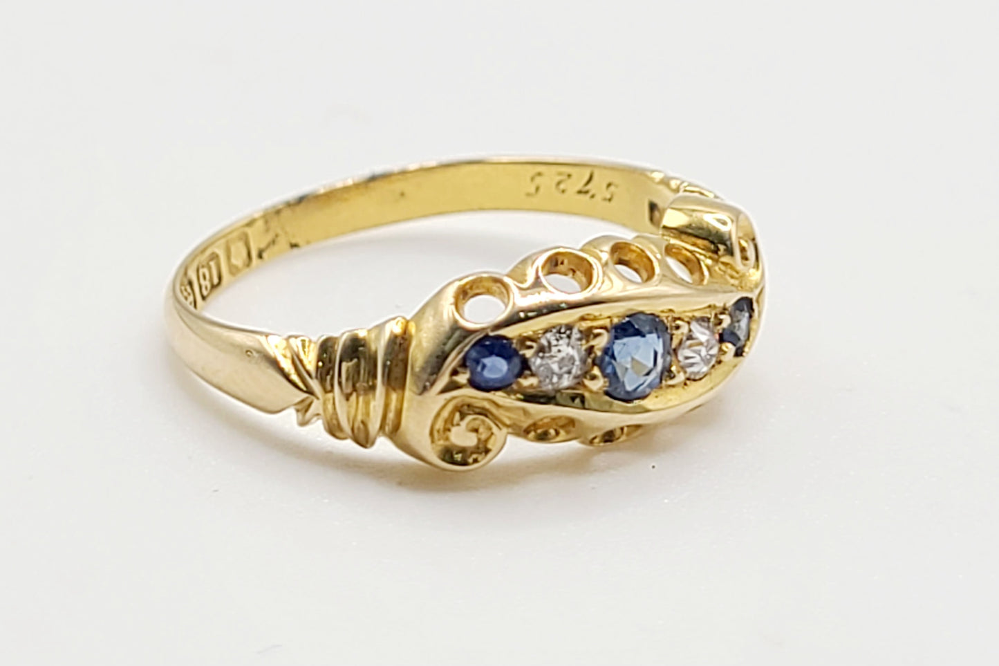 Edwardian Sapphire & Diamond 18ct Gold Ring