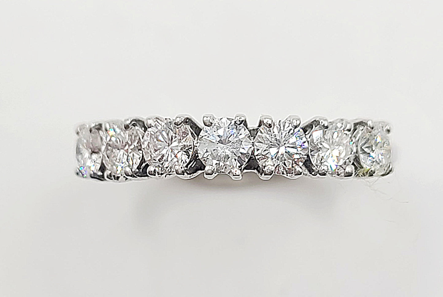 Seven Stone Diamond Ring on 18ct White Gold