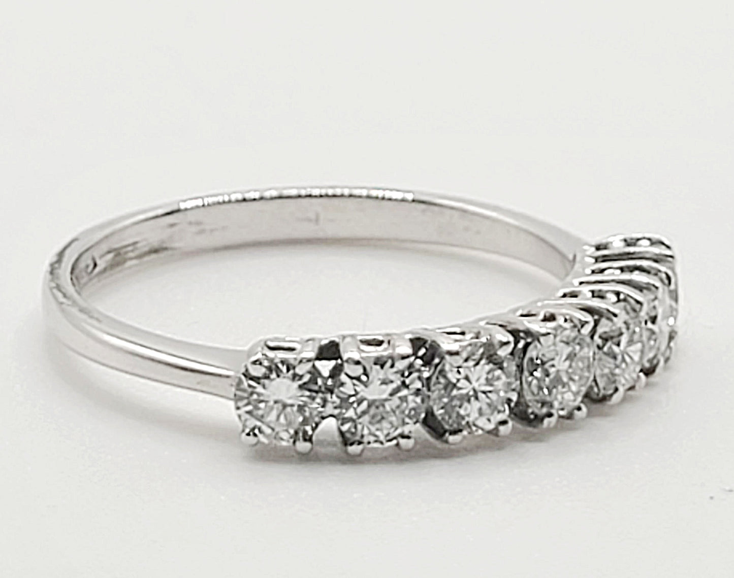 Seven Stone Diamond Ring on 18ct White Gold