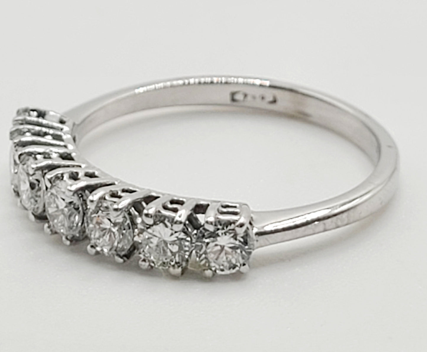 Seven Stone Diamond Ring on 18ct White Gold