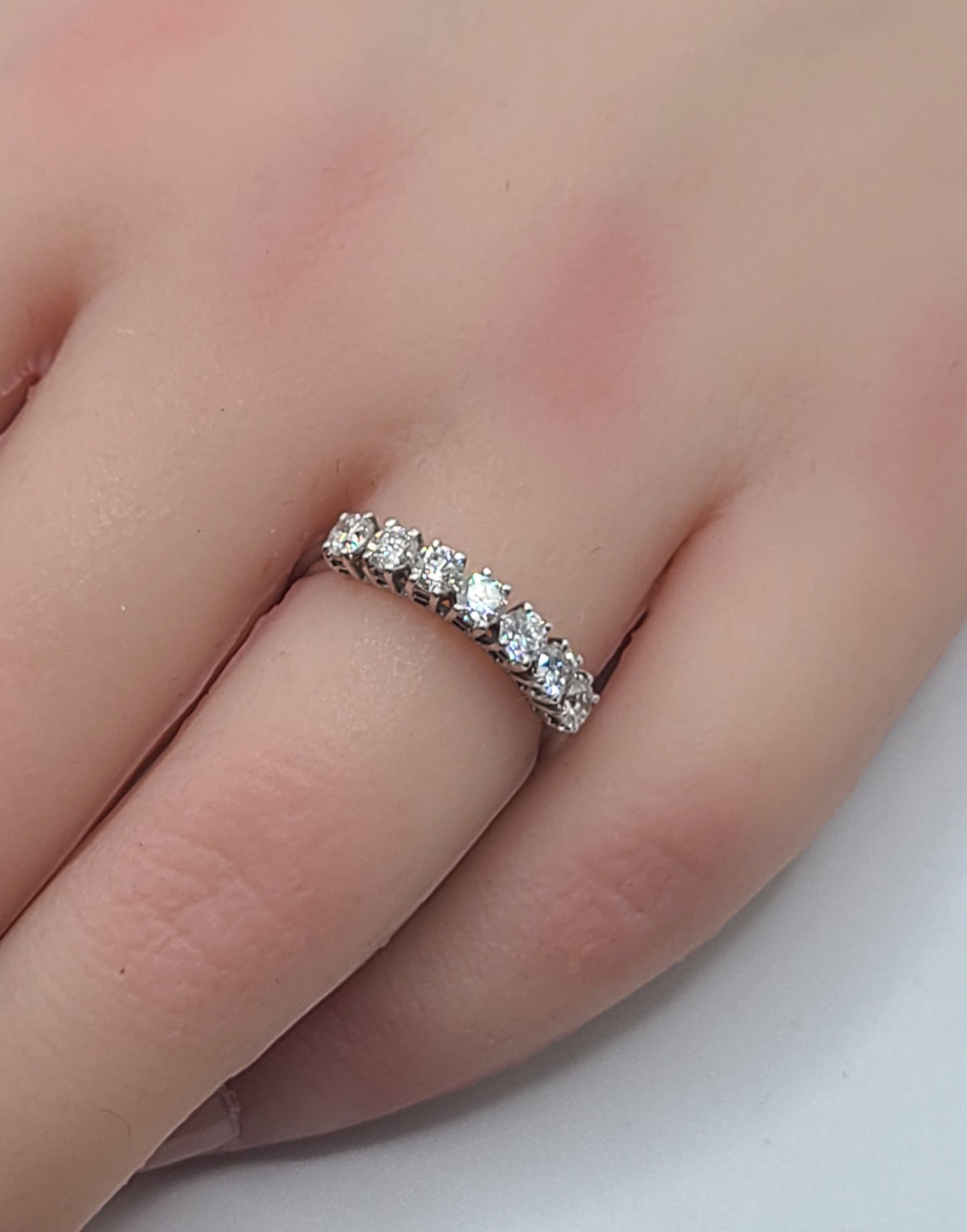 Seven Stone Diamond Ring on 18ct White Gold