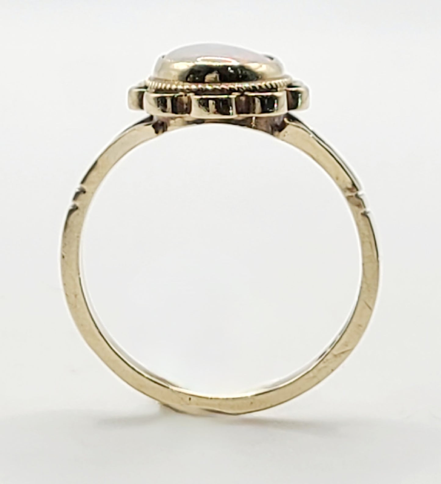 Asprey & Co Natural Opal on Hallmarked 9ct Gold Ring