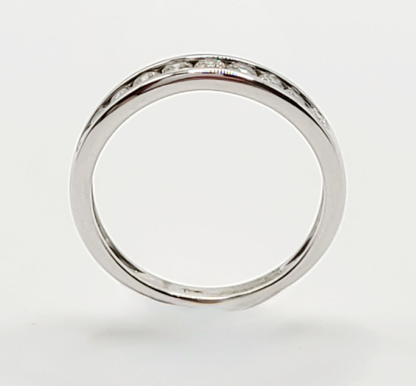 9ct White Gold & Diamond Half Eternity Ring