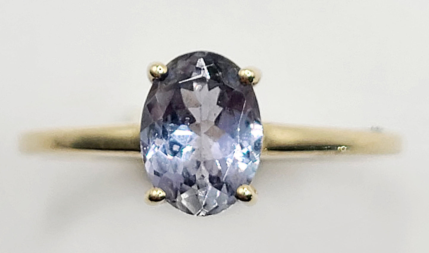 Cushion Cut Tanzanite on 10ct Gold Ring