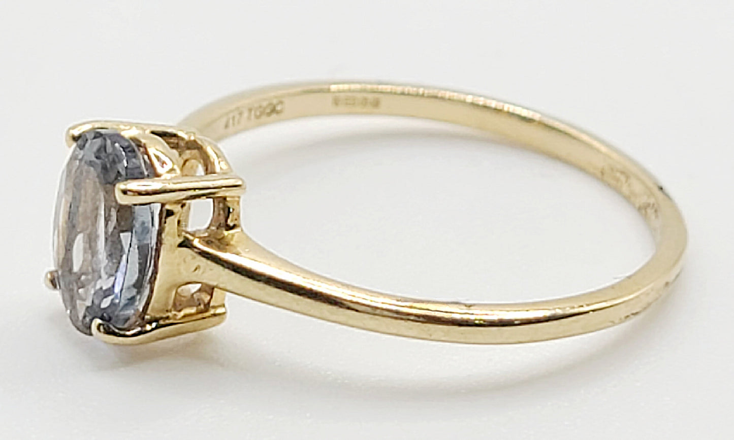 Cushion Cut Tanzanite on 10ct Gold Ring