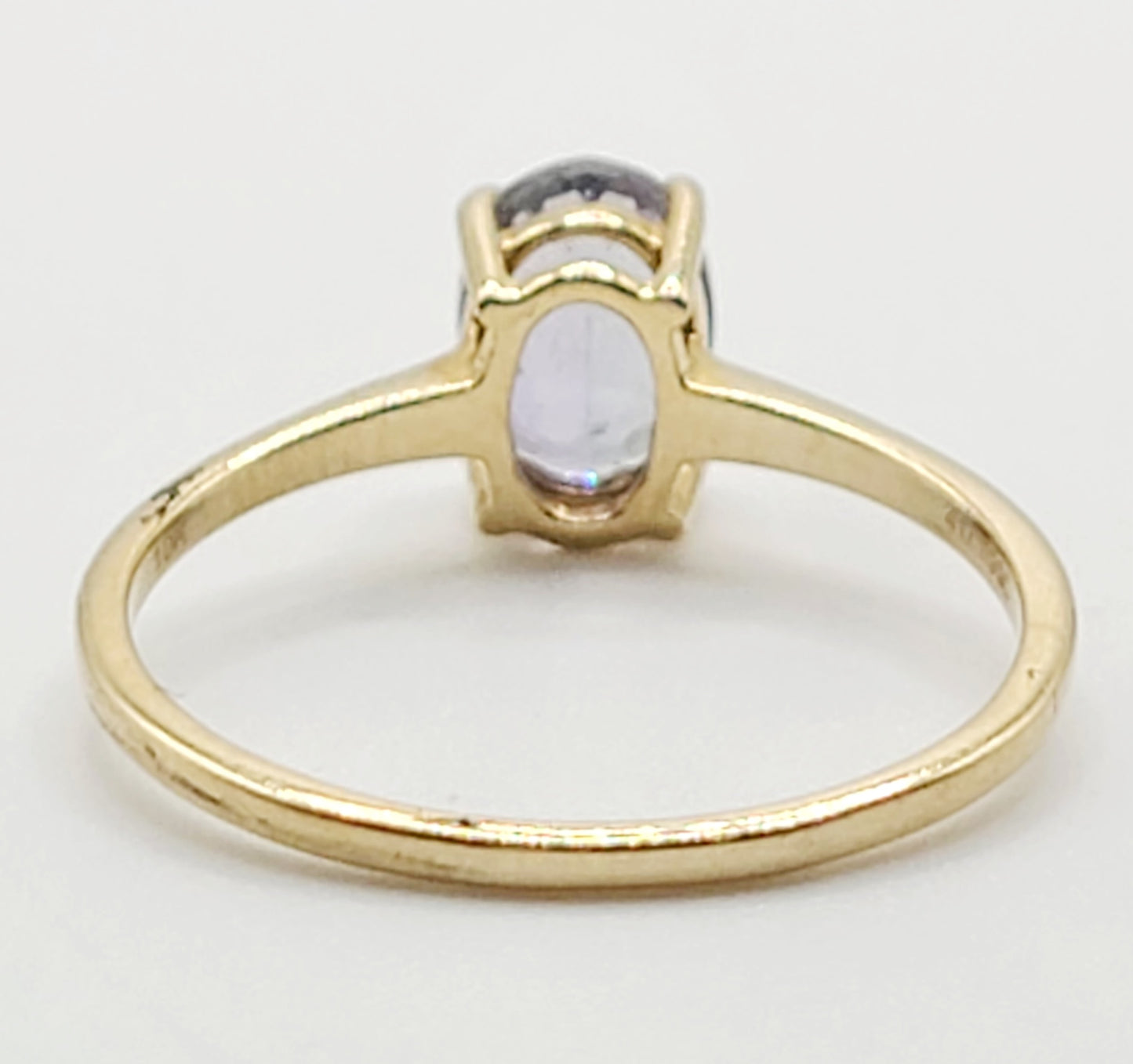 Cushion Cut Tanzanite on 10ct Gold Ring