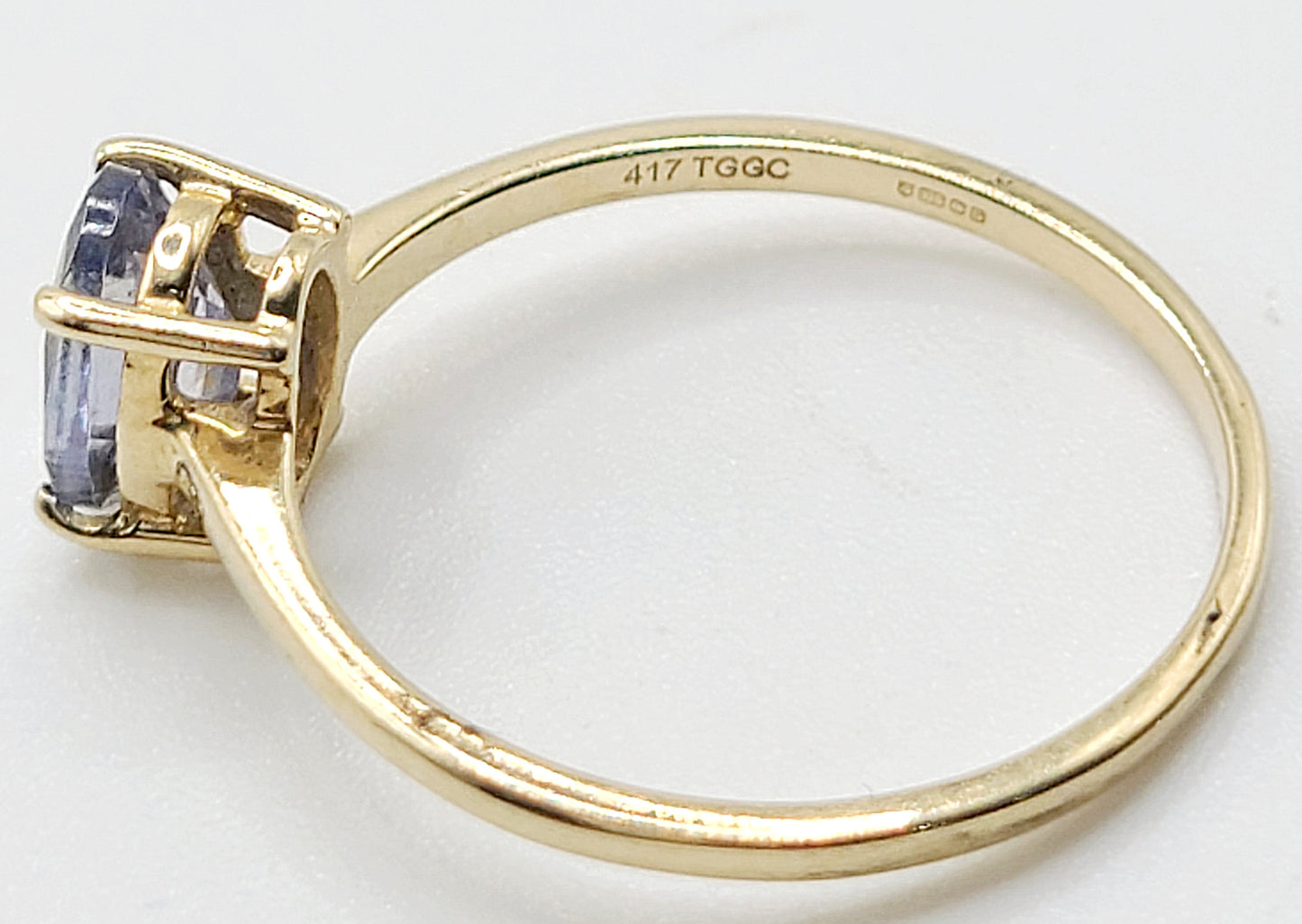 Cushion Cut Tanzanite on 10ct Gold Ring