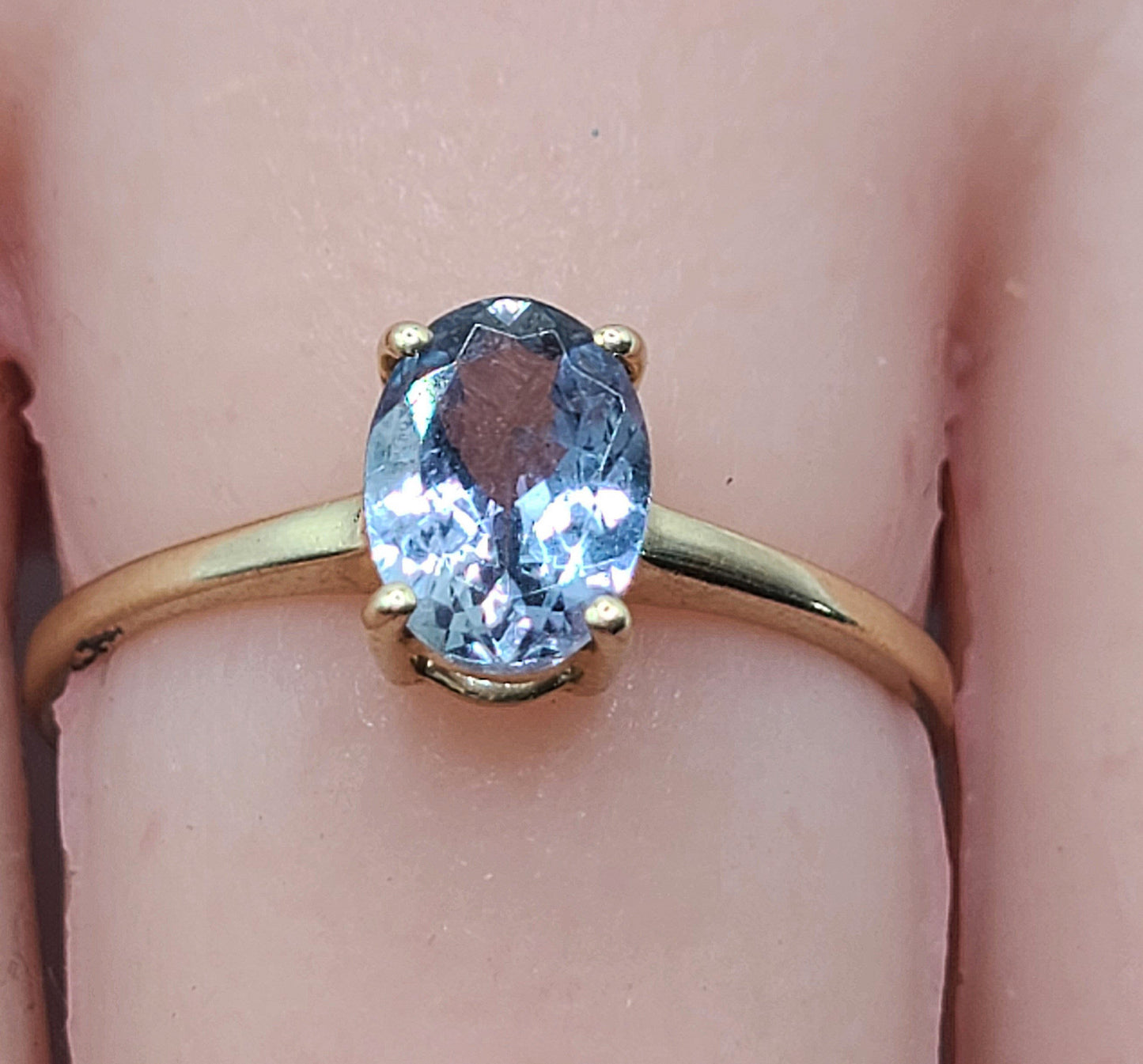 Cushion Cut Tanzanite on 10ct Gold Ring