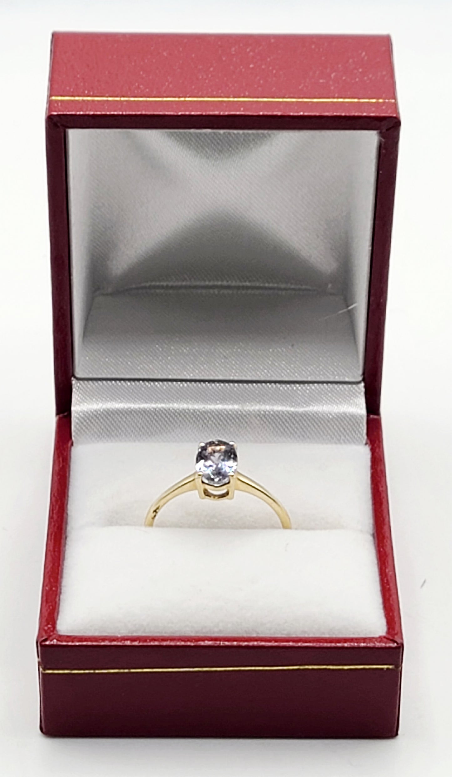 Cushion Cut Tanzanite on 10ct Gold Ring