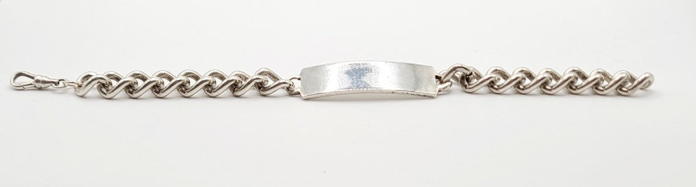 Sterling Silver Men's Identity Bracelet, London 1975