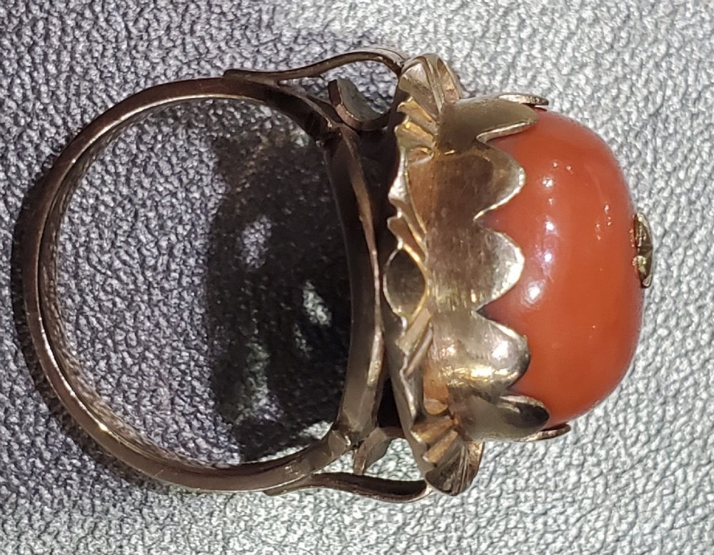 Coral 14ct Rose Gold Dress Ring
