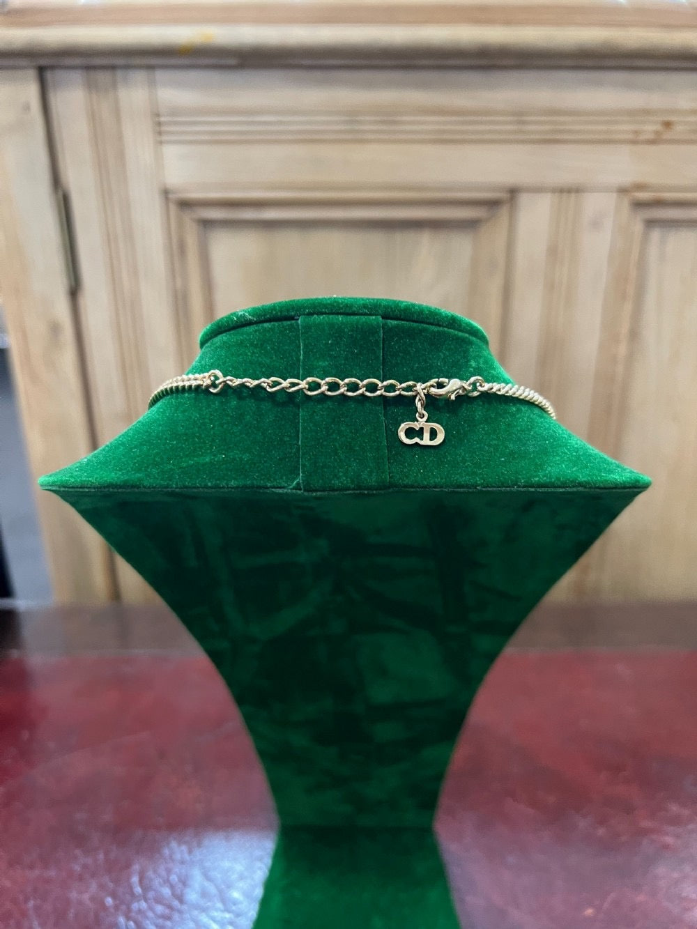 Dior Gold Plated Chain Necklace