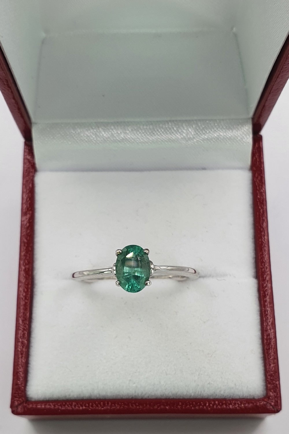 Garnet silver ring