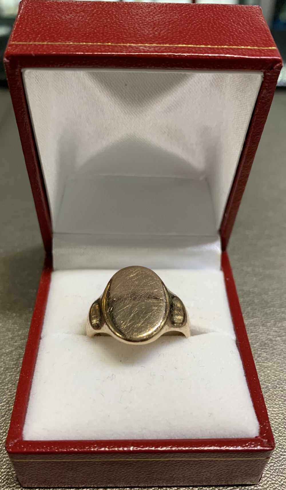 Art Deco era 9ct Gold Signet Ring Birmingham 1928 (Q)