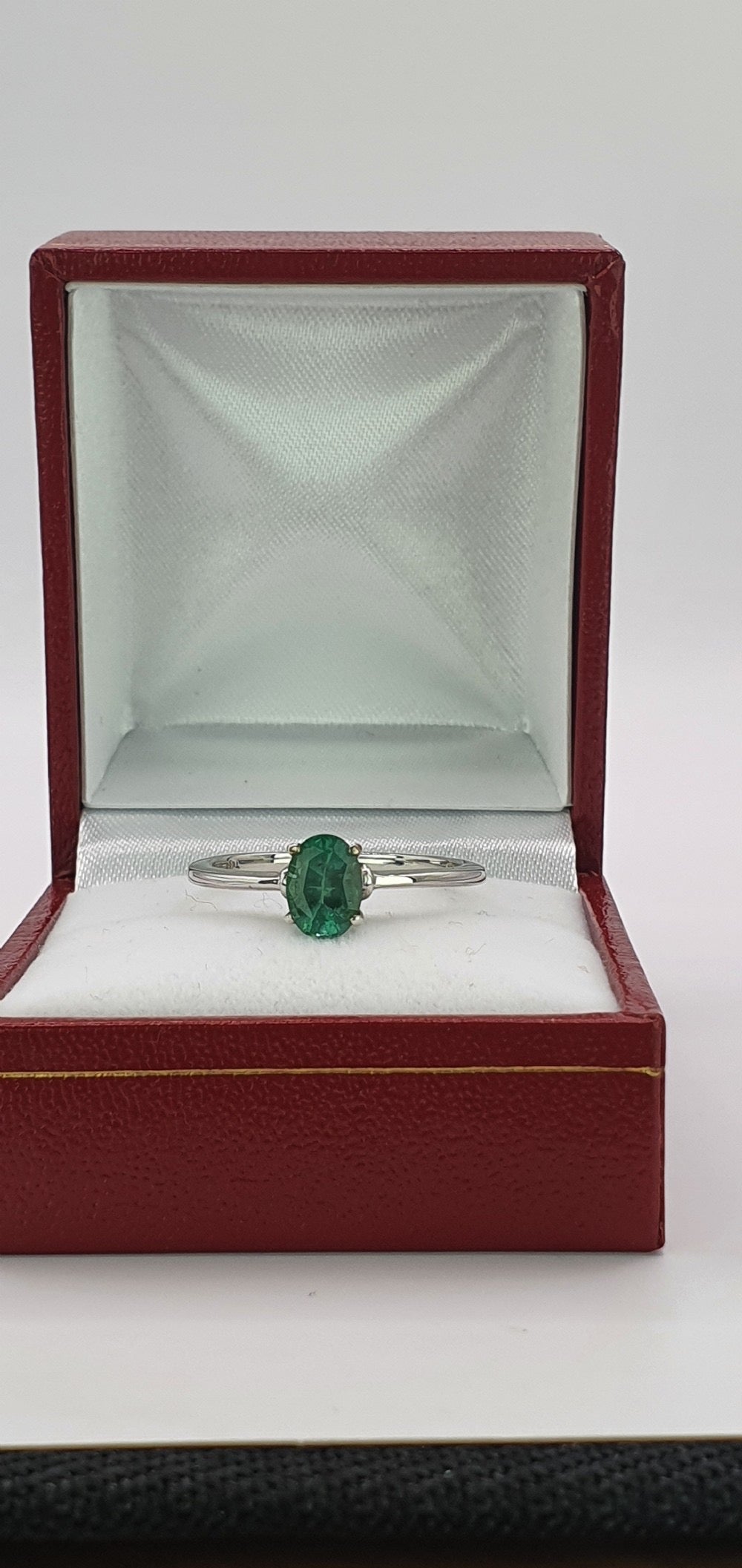 Garnet silver ring