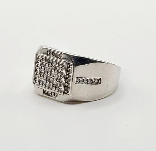 Silver CZ Signet Ring (U)