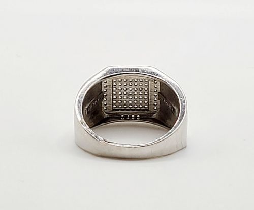 Silver CZ Signet Ring (U)