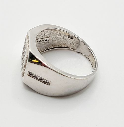 Silver CZ Signet Ring (U)