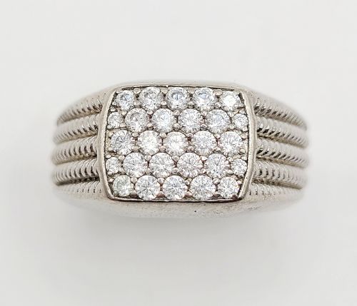 Silver & CZ Signet Ring (U)