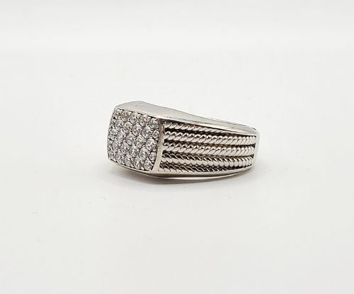 Silver & CZ Signet Ring (U)