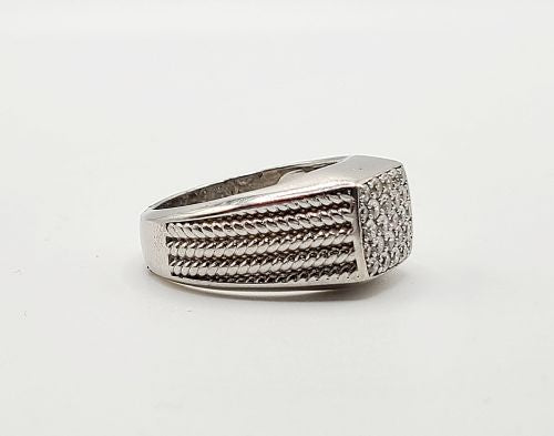 Silver & CZ Signet Ring (U)