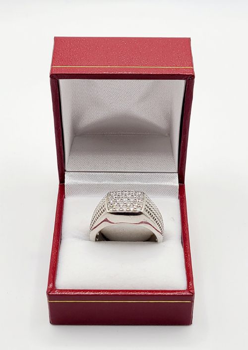Silver & CZ Signet Ring (U)