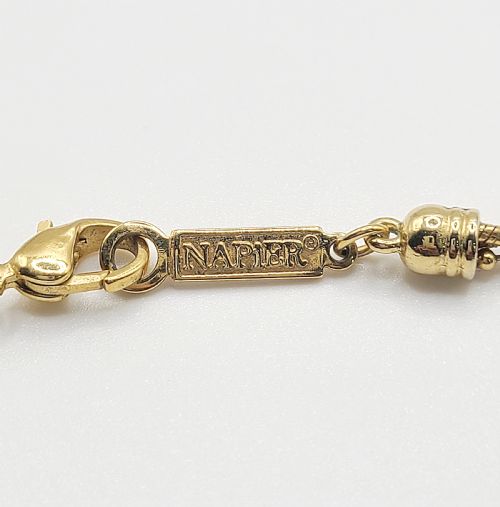 Napier Gold Plated Two Chain Necklace