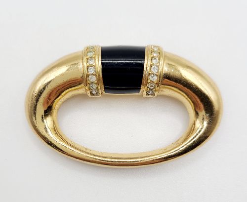 Dior Enamel & Diamante Brooch