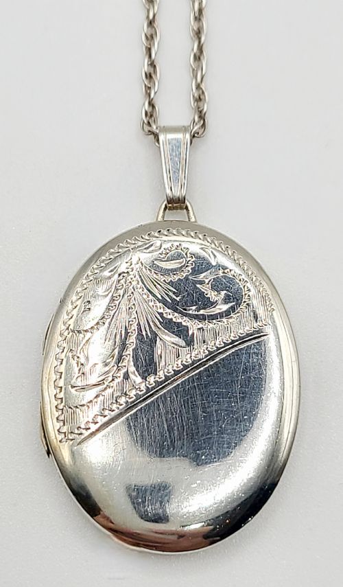 Sterling Silver Locket & Chain