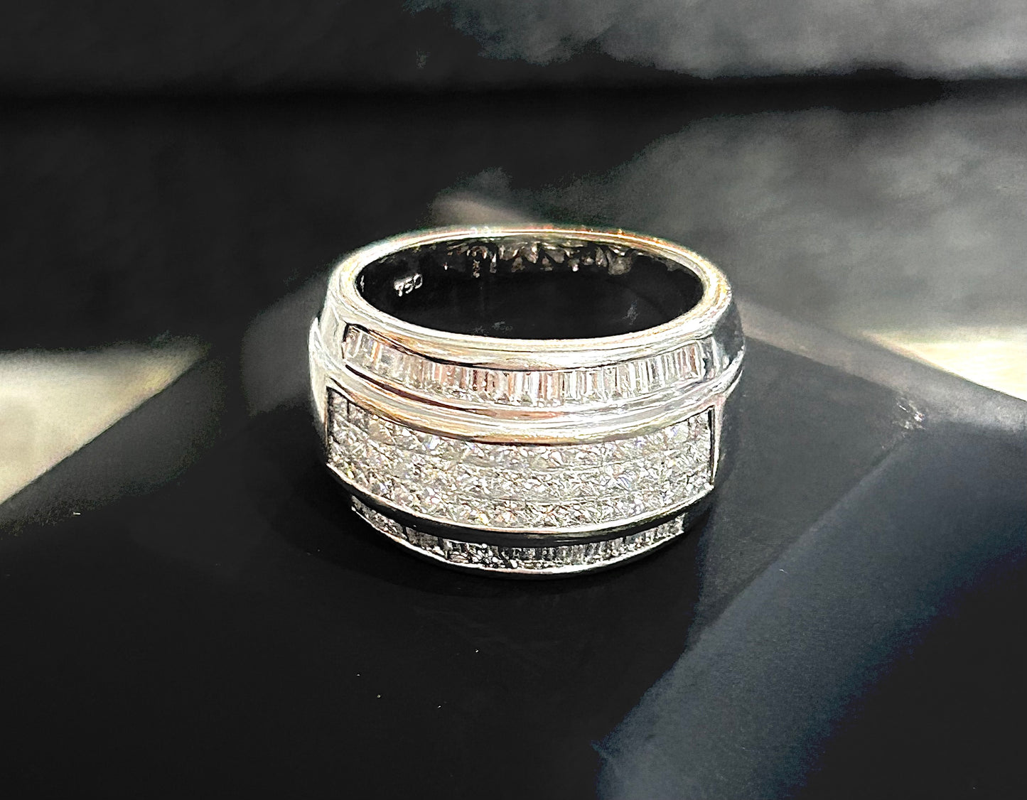 1.8ct Baguette Cut Natural Diamond Cluster Ring (L)