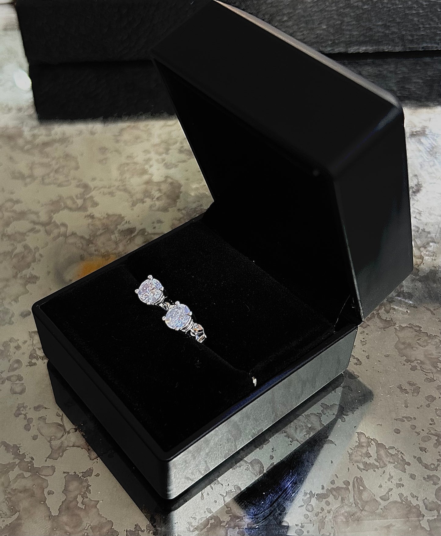 Pair of 2ct Diamond Solitaire Earrings on 18ct White Gold