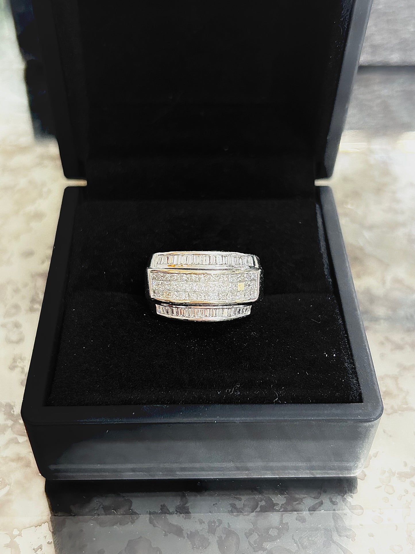 1.8ct Baguette Cut Natural Diamond Cluster Ring (L)